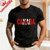 MenS Patriotic Canada Maple Leaf Pattern TShirt Fashion Oversized Oneck Tshirt Men Tops Summer Trending Clothes
