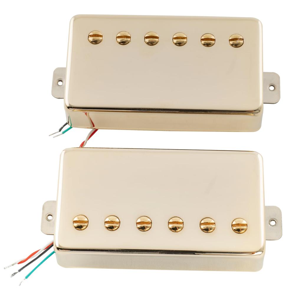 Artec LPA210 Alnico 5 Covered Humbucker Pickup for Les Electric Gold of Paul-Style Guitar, (Set 2)