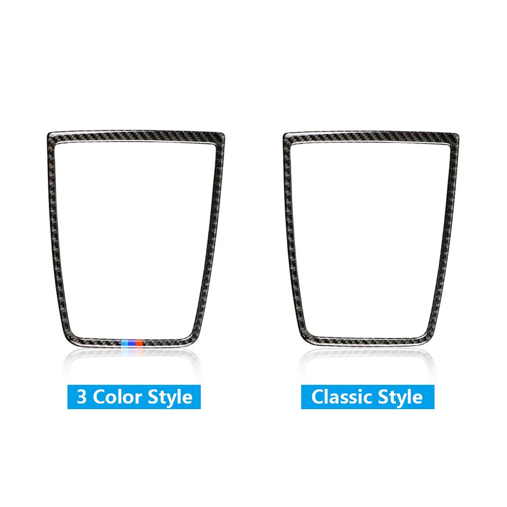 Carbon Fiber Auto Dashboard Speaker Panel Frame Cover Sticker Decoration Part For BMW F07 5GT 2010-2016 Car Interior