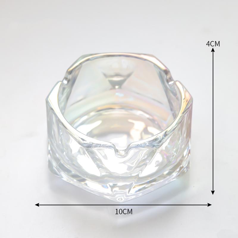 Transparent Glass Ashtray Home Ash Tray Office Table Smoking Accessories Hexagonal Diamond Shaped Ashtrays Gift for Boyfriend