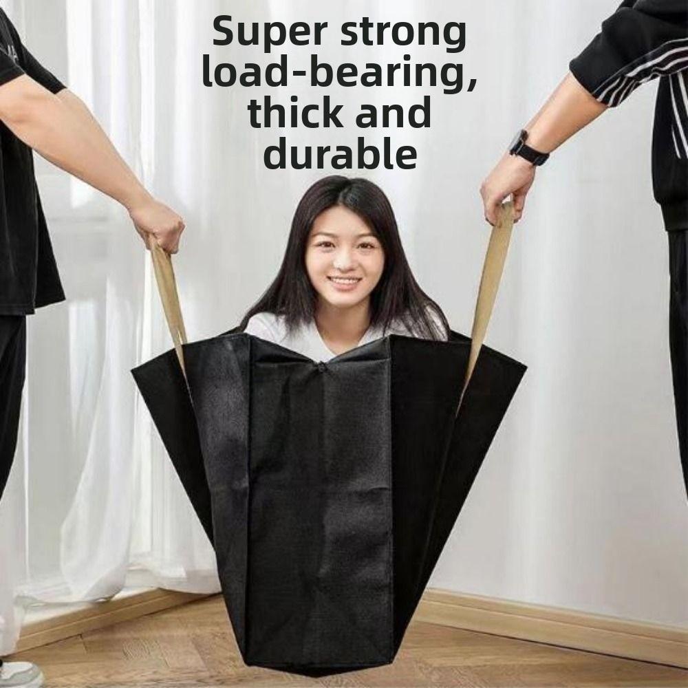 High Quality Extra Large Moving Luggage Bags 4 Sizes Waterproof Laundry Shopping Bag Black Non-woven Fabric Cubes