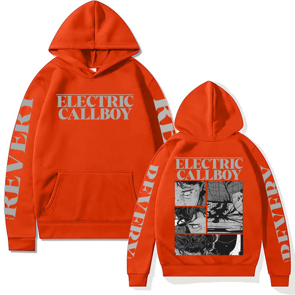 Electric Callboy Revery Paint Hoodie Men's Women's Long Sleeve with Hooded Sweatshirt Vintage Pattern Aesthetic Clothes Pullover