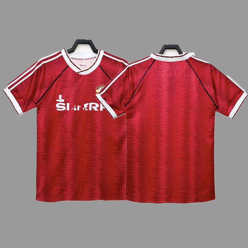 Man L Retro Jersey Football Jersey No. 7 Beckham Cantona C Ronaldo Rooney Giggs Jersey
