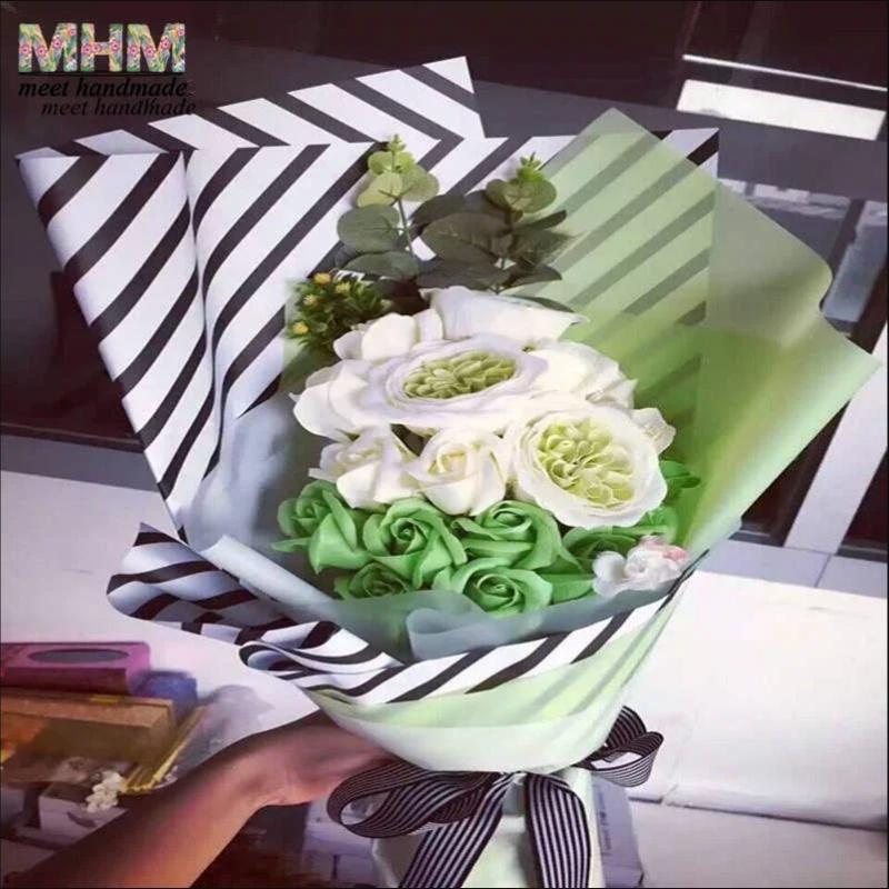 20 szt. Papier do pakowania prezentów świątecznych – Prążkowane arkusze Kraft do pakowania bukietów kwiatowych, Ręcznie robiony papier do pakowania bukietów kwiatowych, Dostawca dla kwiaciarni