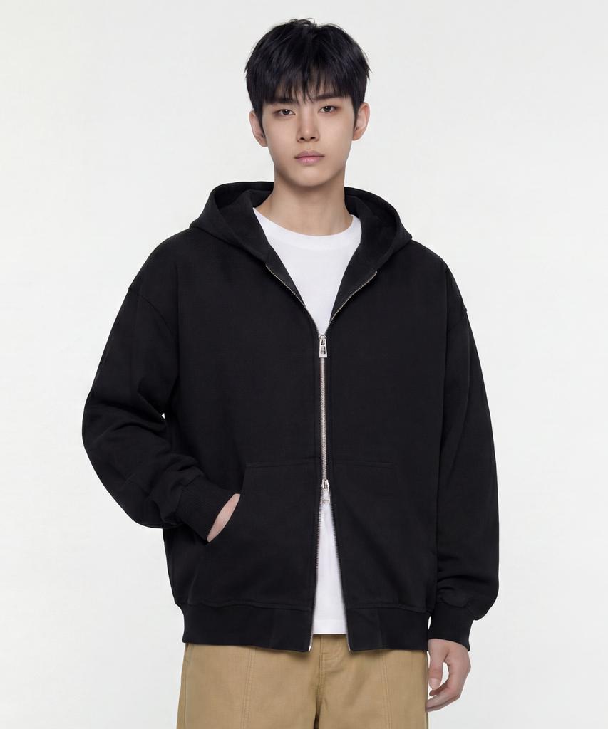 Agod Bio Washed Ripstop Hooded Jacket [Black]