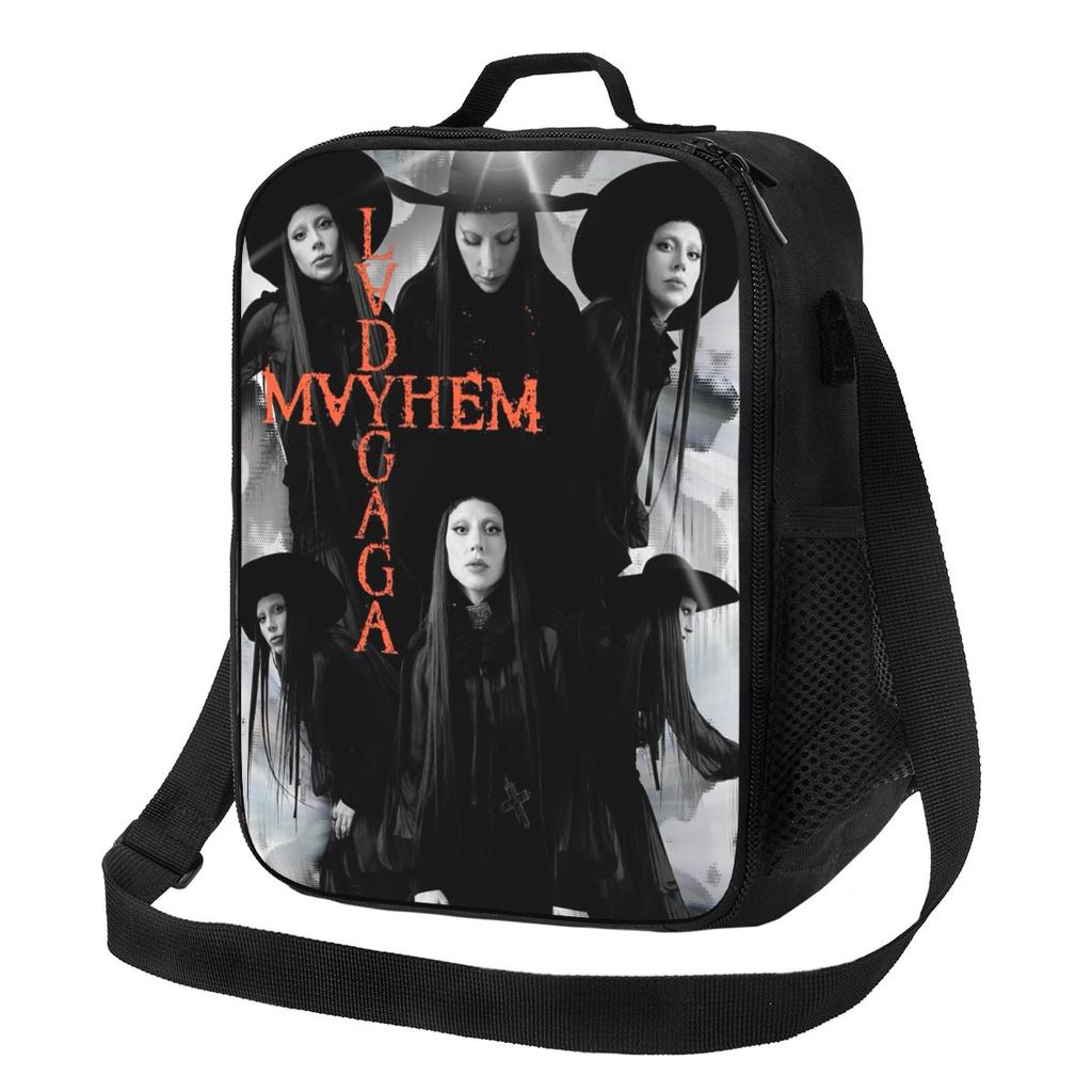 Lady Gaga Mayhem Album Insulated Lunch Bag for School Picnic Storage Food Boxes Portable Container Cooler Thermal Lunch Box Tote