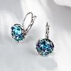 Crystal From Lekani Fashion Round Charming Stud Earrings with Czech Crystal Women Earrings