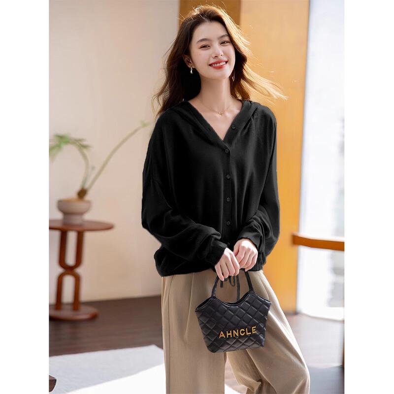 Mokana Women's Casual Hooded Long Sleeve Knit Top