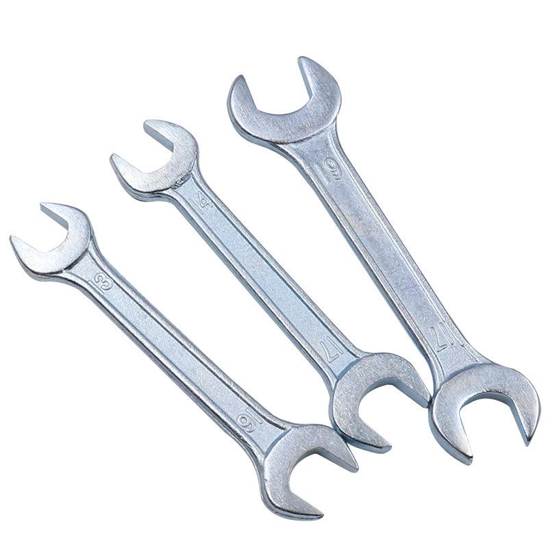 Galvanized Dual-Purpose Metric Double Open-End Wrench for Auto Repair