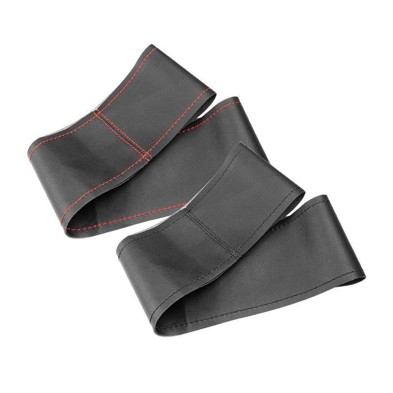 Universal 38cm Hand Sewing Microfiber Leather Car Auto Accessories Interior Steering Wheel Braid Cover With Needle and Thread