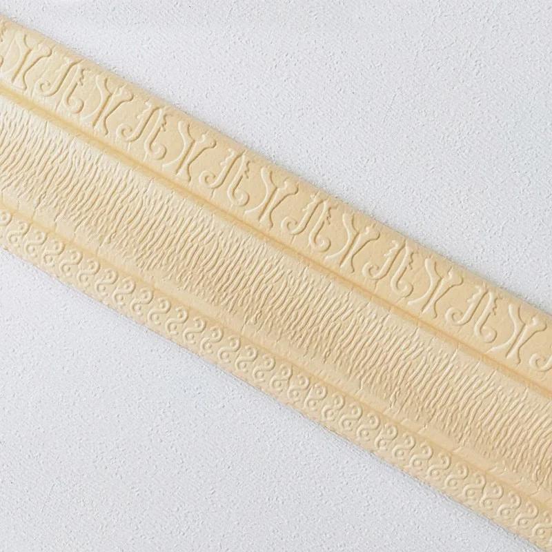 1pc 2.3mX7.8cm Wallpaper Decorative Line Skirting Line Decoration Self-adhesive Waterproof Living Room Wall Border Sticker