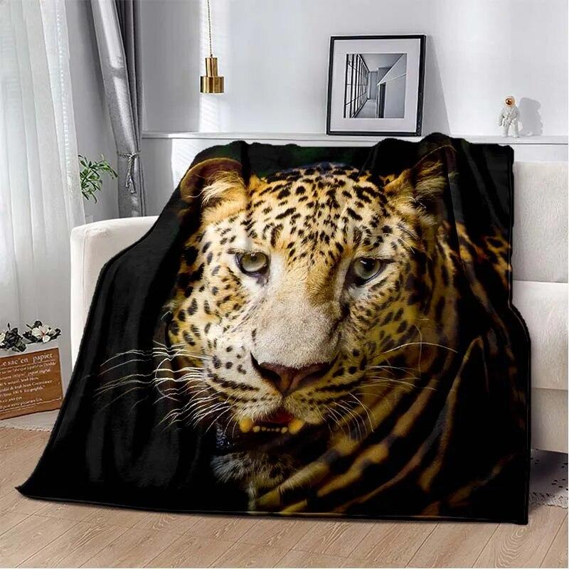 3d Tier Gepard Leopard Cartoon Blanket for Bed Picnic Blanket Sofa Thin Blanket Air Conditioning Blanket Customized Blankets
