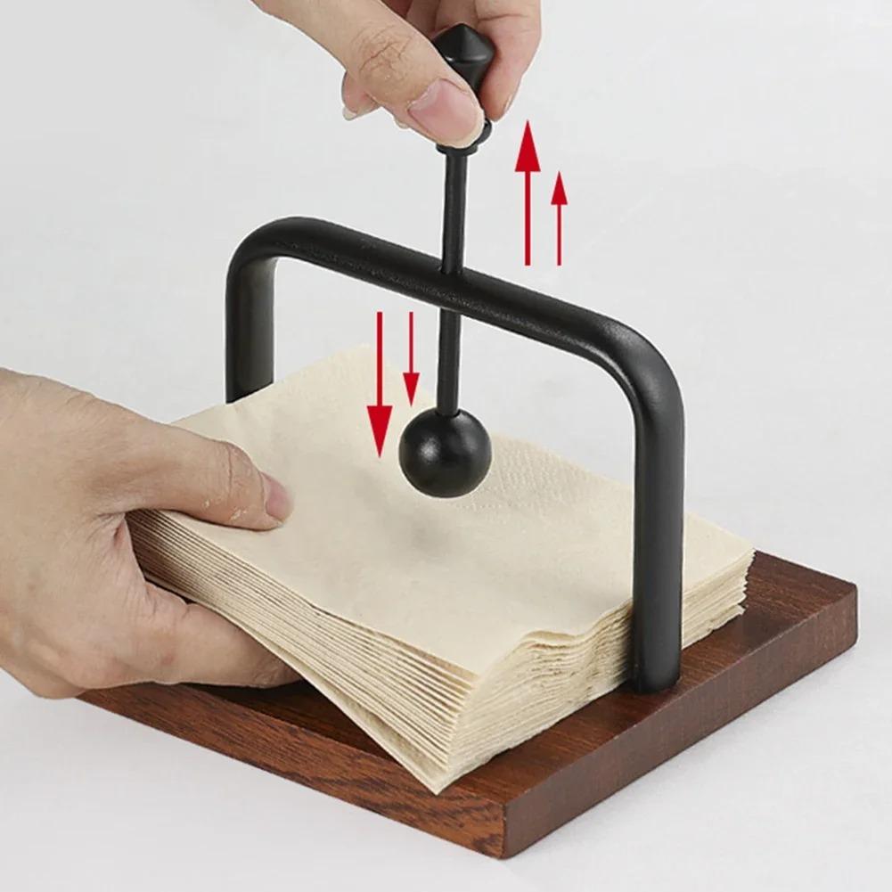 Cafe Napkin Holder Western Restaurant Paper Towel Holder Solid Wood Hotel Paper Towel Box Homestay Tabletop Paper Towel Holder
