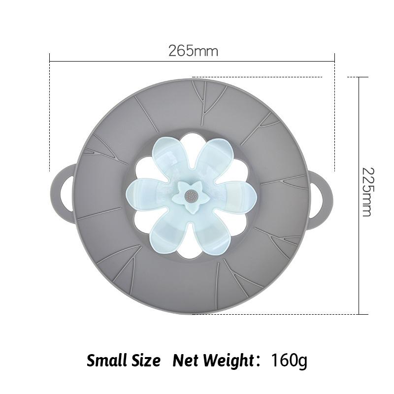 Universal 15-26cm Silicone Anti-Overflow Pot Lid Removable Core Heatproof Dishwasher-Safe Foldable Steamer Microwave Cover