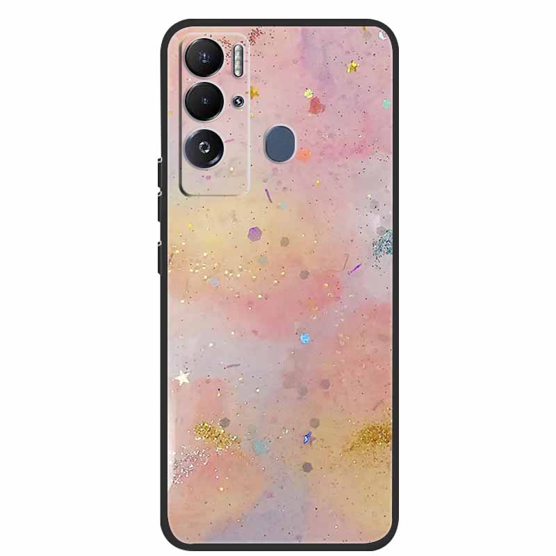 For Tecno Pova Neo Case Marble Soft Silicone Back Cover Phone Case for Tecno Pova Neo Bumper Coque LE6 Shockproof PovaNeo Funda