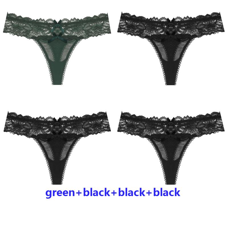 4Pcs/Lot Sexy Lace Panties Women Low-waist Briefs Female Hollow Out Underwear Intimates G String Ladies Lingerie Underpants