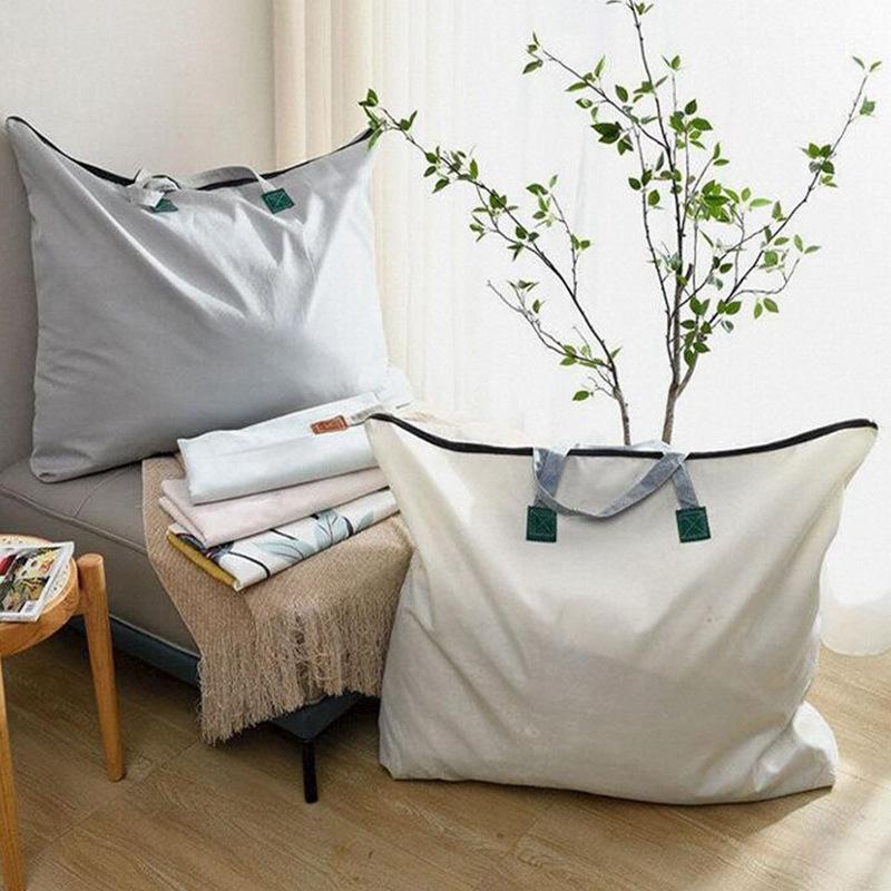 1Pc Random Color Large Capacity Storage Bag - Waterproof Foldable Moving & Laundry Bag, Washable Organizer For Clothes & Bedding