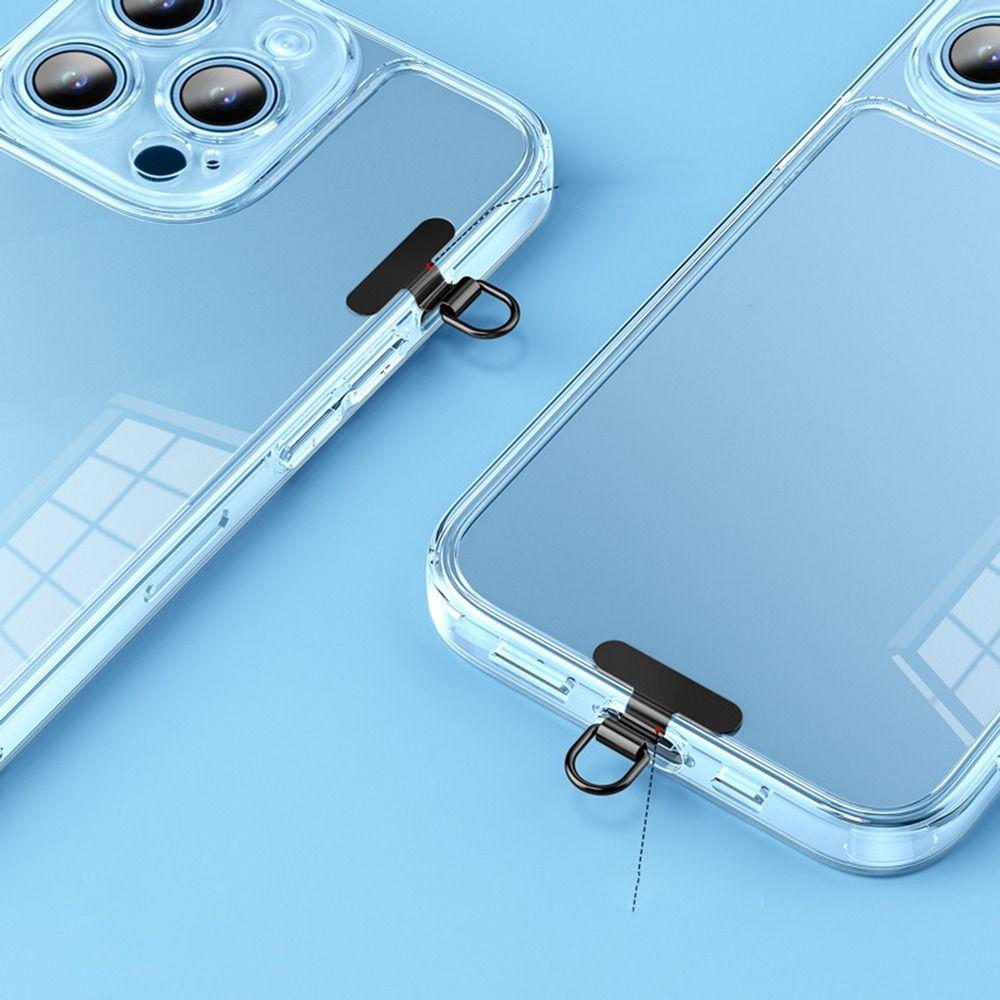 Ultra-thin Phone Lanyard Tab Anti-fall Anti-lost Phone Lanyard Clip Patch Metal Snap Strap Phone Case Hanging Rope