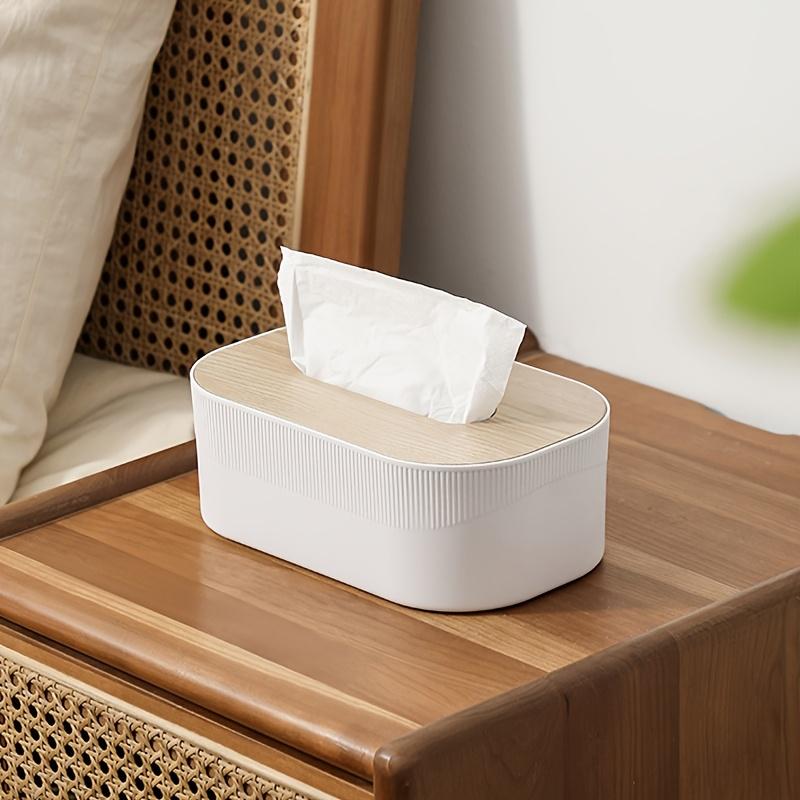 1pc Nordic Simplicity Style Tissue Box with Wooden Cover Home Living Room Desktop Napkin Box Bathroom Toilet  Tissue Box