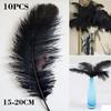 10Pcs 15-20cm Ostrich Feathers Plume Craft Centerpiece Wedding Party Decor Black