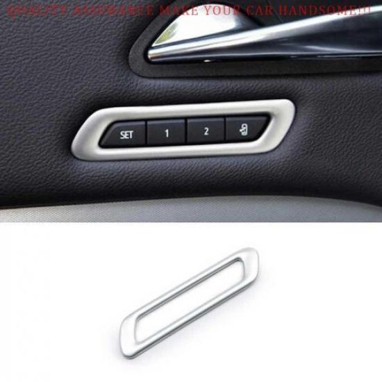 For Cadillac XT4 2019-2024 Matte Silver Seat Memory Switch Frame Cover Trim 1PCS