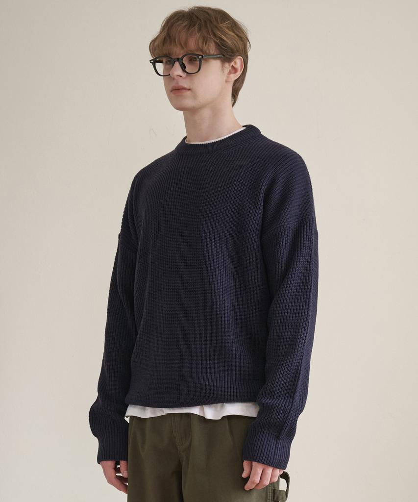 ESN [2Pack] Punched Round Neck Oversized Knit
