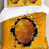 Basketball Bettwäsche-Set für Schlafzimmer Bett Zuhause Basketballspieler Silhouette Athlet Wettkampf Bettbezug Steppdeckenbezug Kissenbezug