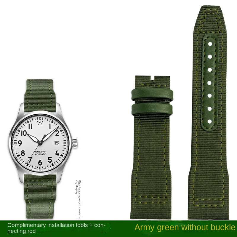 Bracelet de montre en nylon 20 mm 21 mm 22 mm pour IWC Universal Pilot Mark 18 Spitfire Fighter Série Portugal Bracelet de montre en toile
