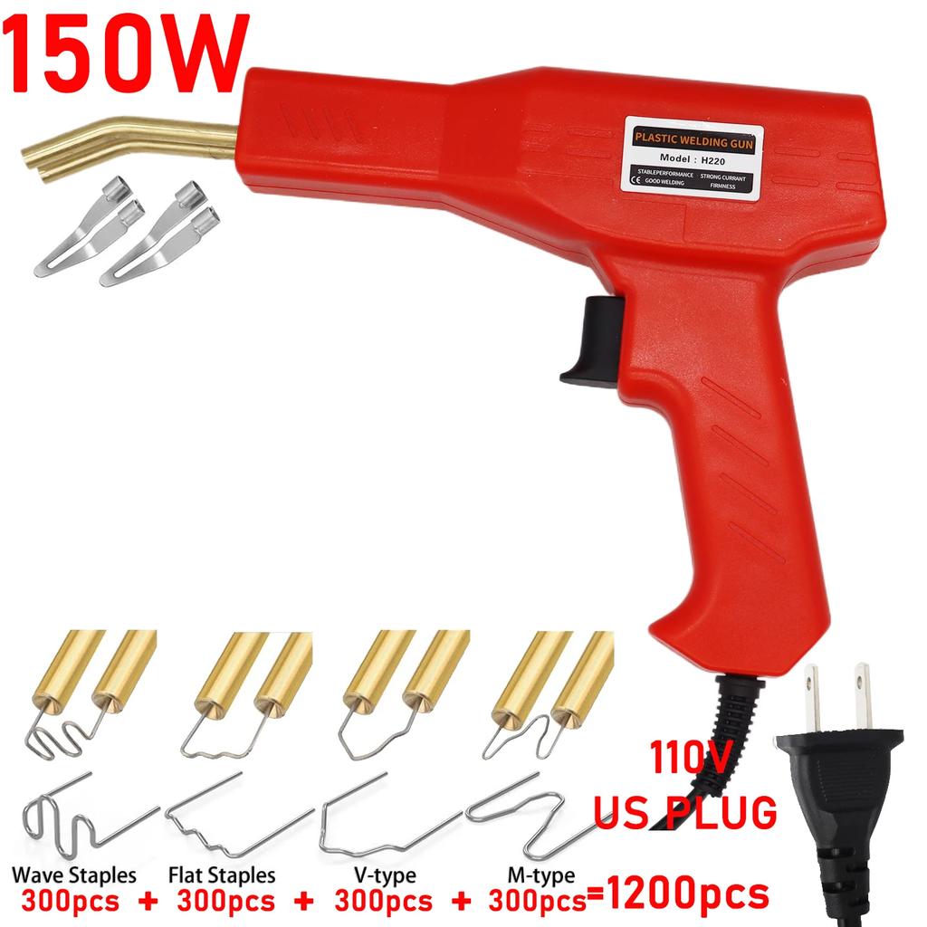 150W Plastic Welding Repair Machine Welding Gun Bumper Repair Kit Hot Stapler Welding
