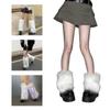 Faux Furs Leg Warmer,Warm Soft Cozy Fuzzy Leg Warmer Boot Cuffs Cover for Women Party Costumes Boot Sleeves Boot Covers