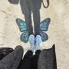 Butterfly Wings Women Shoes Shine Silver Leather Flat Sneakers Lace Up Women's Ankle Boots High-top Leisure Platform Shoes