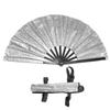 Foldable Boots On The Ground Fan Plastic Lightweight Folding Fan Stage Performance Dance Carry Bag Strap Glitter Hand Fan