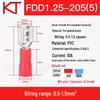 KT Keshitong FDD1.25-110(8)/250 Female Pre-insulated 2.8mm Crimp Terminal Connector