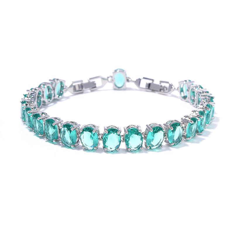 Women'S Simple Women'S Bracelet Jewelry Inlaid Round Zircon Bracelet