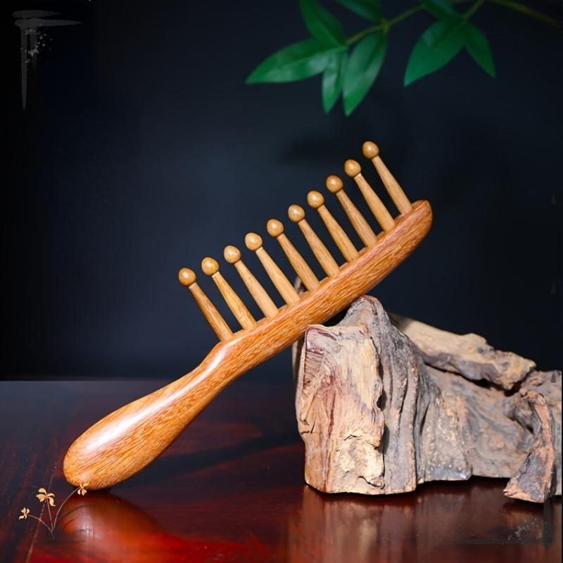 [Wooden Hair Comb] Wooden Wide-Tooth Hair Comb | Scalp Massaging & Detangling, Healthy Hair Care with Smooth Polished Finish, Minimalist Design