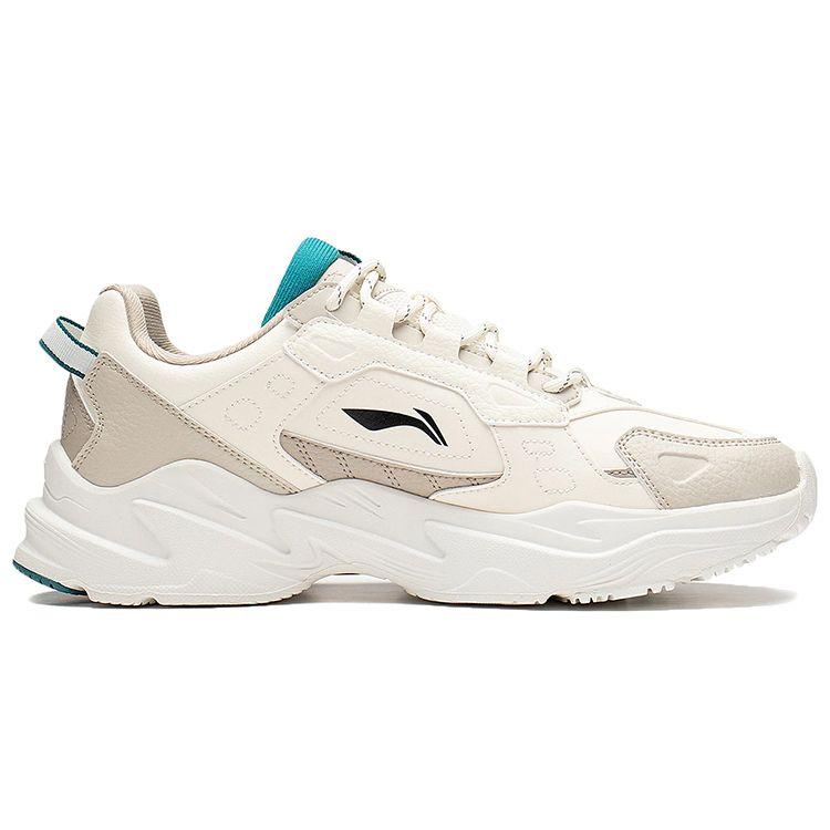 Li-Ning Reflective Cushioning Rebound Low-Top Sports Casual Shoes Men Sneakers Off-White AGCS417-7