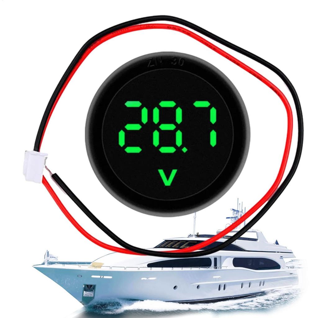 Voltmeter, Digitales Voltmeter - LED Digitalanzeige Autometer DC4- Wasserdicht |