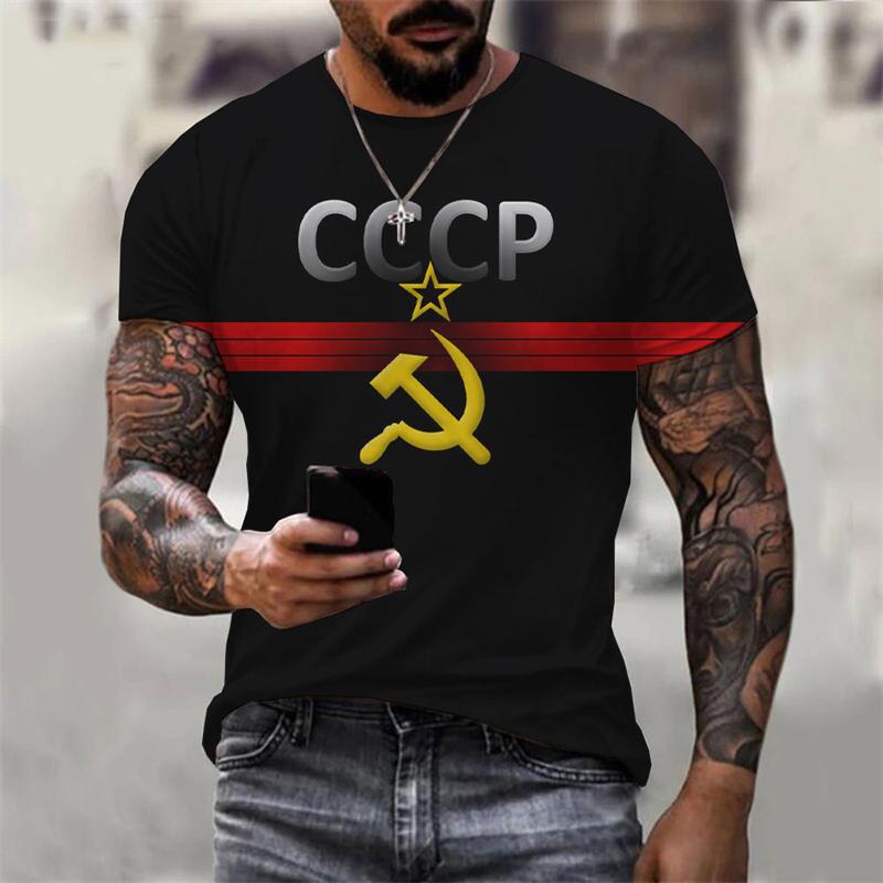 Summer New Russia CCCP T-Shirts USSR Soviet Union 3D Print Men's Women Short Sleeve T Shirt Harajuku Y2k Tops Tees Kids Clothing