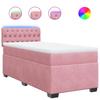Box Spring Bed with Mattress Pink 100 x 200 cm Velvet