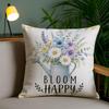 Bouquet of Flowers Cushion Cover Short Plush Soft DoubleSided Printing Pillow Case Cozy Sofa Bedroom Home Decor Gift