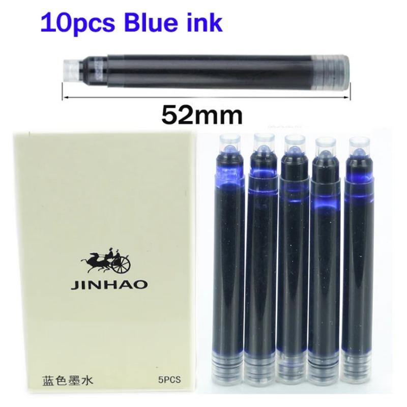 JINHAO X450 Роскошная перьевая ручка Черная с золотым 18kgp широким пером 22 цвета и чернила Подарочные ручки