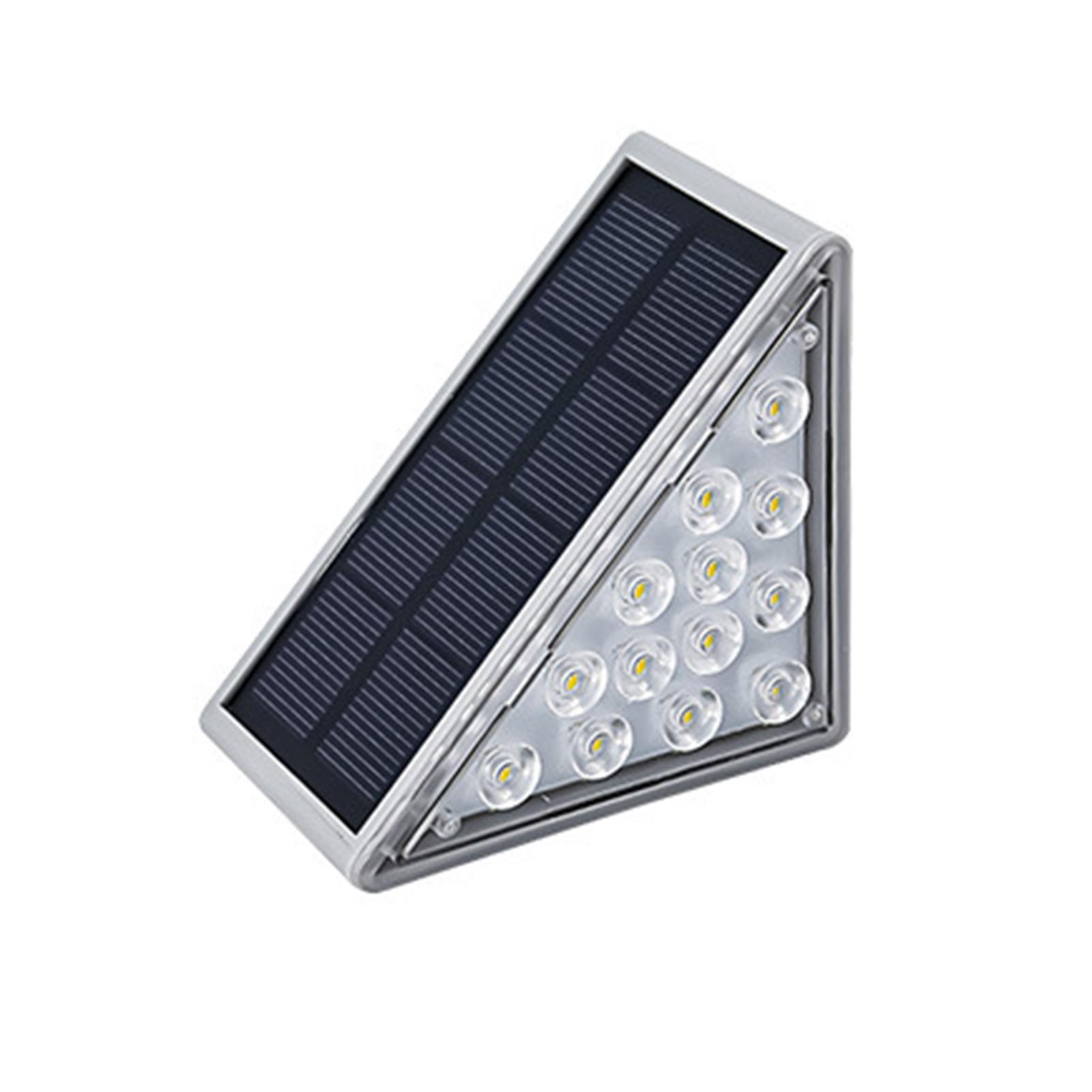 

Беспроводные солнечные треугольные ступенчатые светильники, простая установка, наружное освещение для наружной террасы 4pcs белый