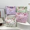Large Capacity Canvas Tote Bag For Women Stylish Japanese Cartoon Design Ideal For Daily Use