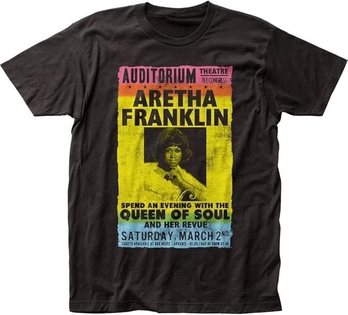 

Aretha Franklin Tribute Poster T Shirt Large 2XL