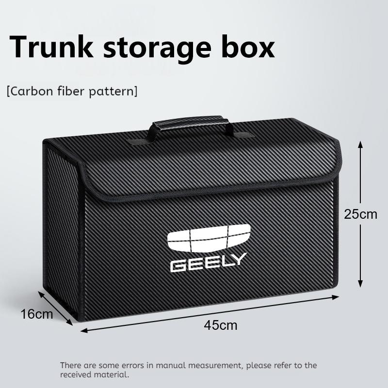 For GEELY Coolray Starray Emgrand Emgrand Tugella Car Trunk Storage Box Organizer Foldable Stowing Tidying Bag Car Accessories