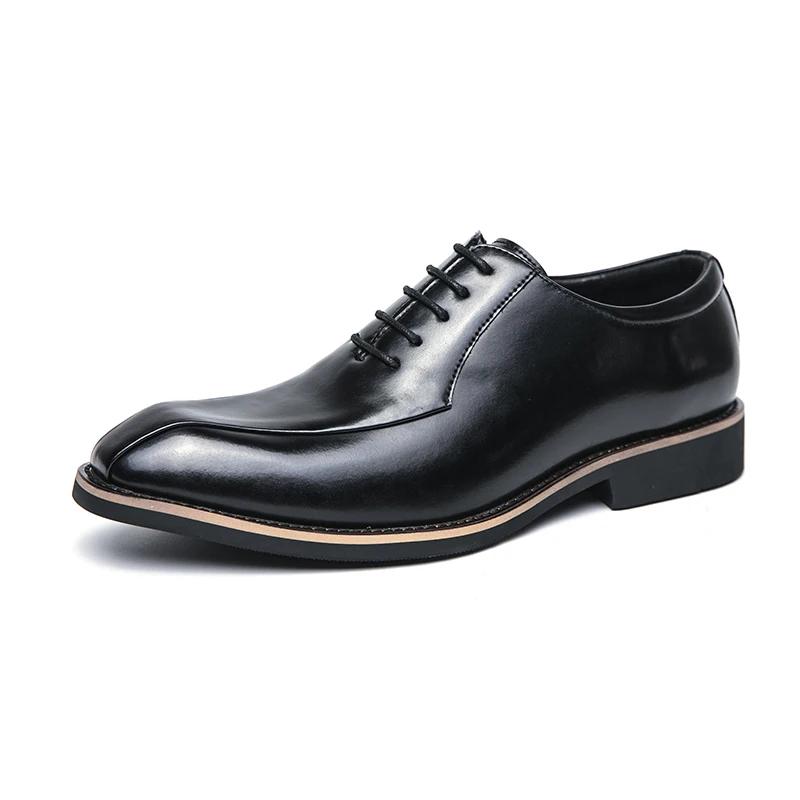 

Luxury New Men S Charm Business Lace Up Patent Leather Oxford Shoes Designer Formal Wedding Dress Homecoming Footwear 37