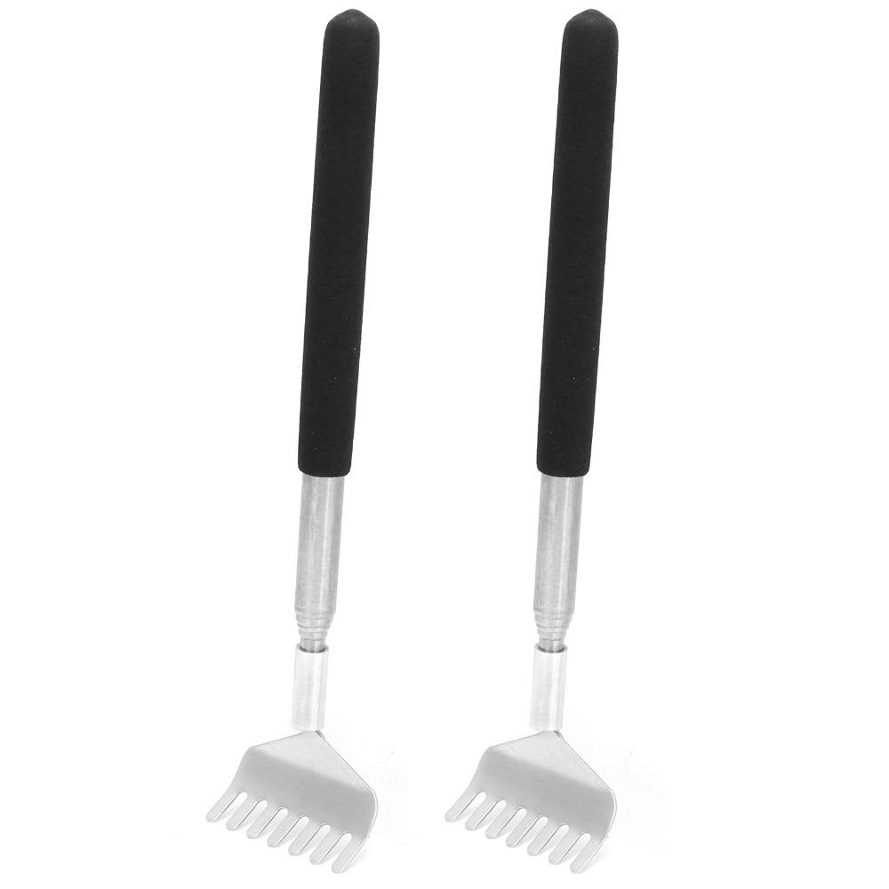 2Pcs Long Handle Back Scratcher Stainless Steel Portable Scratcher Telescopic Scratcher  Daily Use