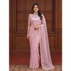 Regal Charm Redefined – Premium Handworked Net Saree