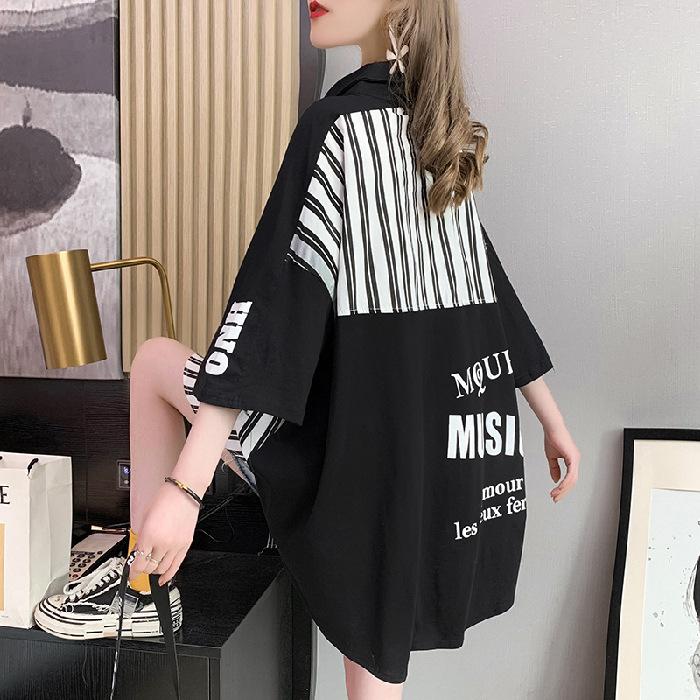 

Cool Women s Buttoned Shirt Fashion Blouses or Tops for Woman Asymmetrical Casual Vintage Trends Korean Loose Particular Top M чёрный