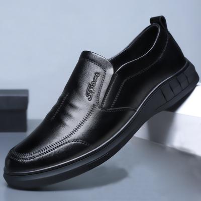 Men's Shoes Leather Shoes Casual Versatile Summer Breathable Soft Sole Middle-aged Man Shoes Comfortable Men's Shoes